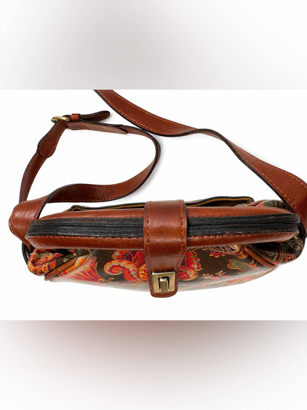 Patricia Nash Rosora Vintage Italian Floral Leather RARE Collector Bag NEW - Picture 3 of 16